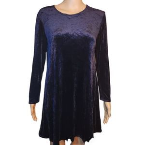 Laundry by Shelli Segal Dress Crushed Velvet Sapphire Blue Womens Size 10